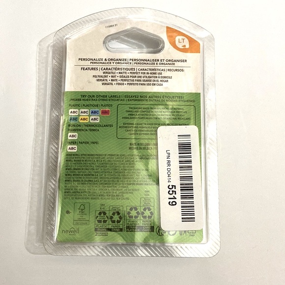 Dymo Label Refills White Paper 1 Piece Sealed - Picture 2 of 4